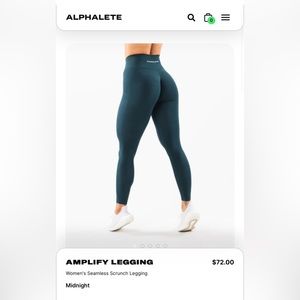 Alphalete Amplify Legging Midnight Small